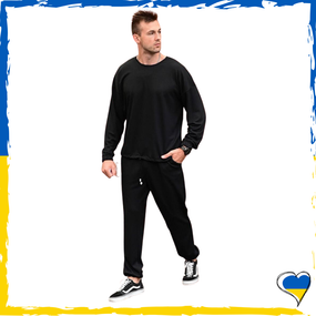 Спортивний костюм. Повсякденний костюм. Костюм чорний. Костюм L, XL, 2XL