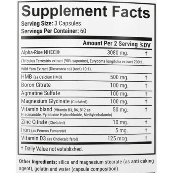 Комплексный тестостероновый препарат GARO Nutrition Alpha Test 2000 mg 180 Caps | Зображення 1