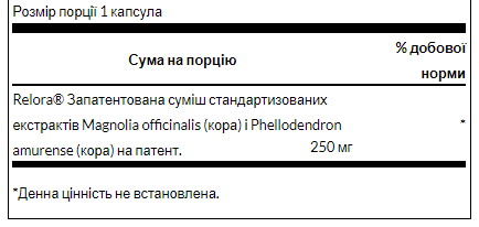 Relora 250mg - 90 caps | Зображення 1