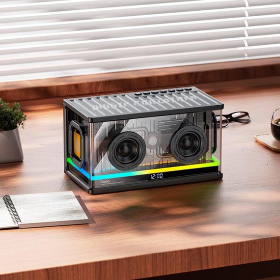 Портативна колонка HOCO BS62 Flash cold energy 2.1 desktop BT speaker Black | Зображення 6