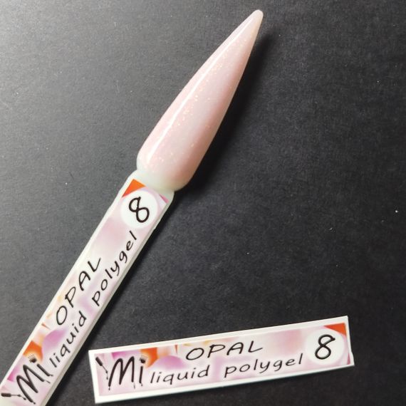 Наклейка на типсу (палитру) для жидкого полигеля Mi Opal №08 (9 x 55 мм)