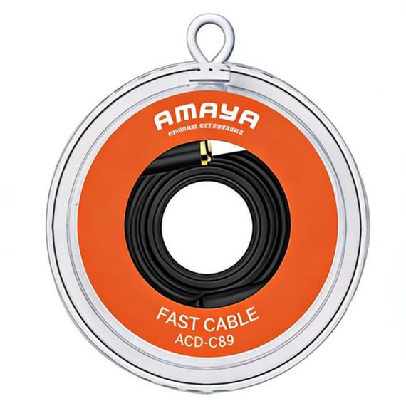 Дата кабель Amaya 89C USB to Type-C 3A (1m) Black | Зображення 1