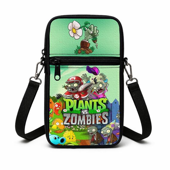 Сумка-чохол для телефону Plants vs. Zombies дитяча сумка через плече, водонепроникна міні-сумка (4980)