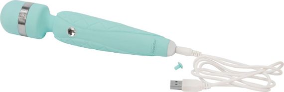 Розкішний вібромасажер PILLOW TALK - Cheeky Teal з кристалом Swarovsky, плавне підвищення потужності Sex Aura | Зображення 3