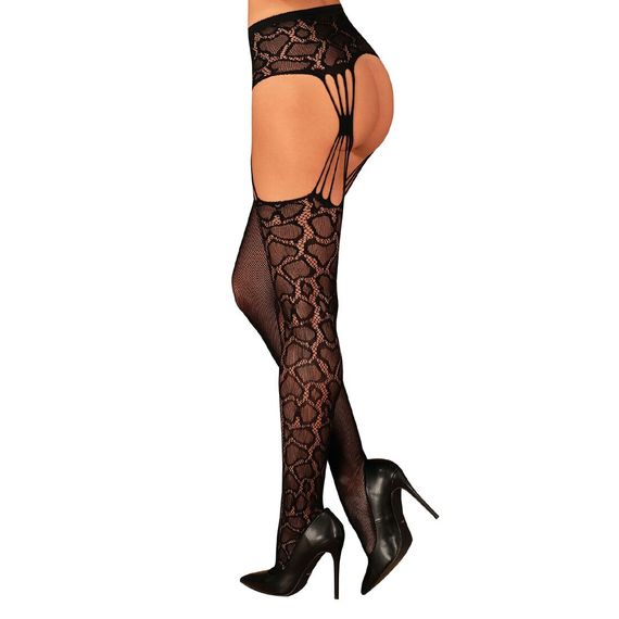 Еротичні колготки-бодістокінг Obsessive Garter stockings S821 S/M/L | Зображення 1