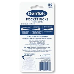 Кишенькові зубочистки DenTek Pocket Picks Wallet Cards, 110 шт. | Зображення 1