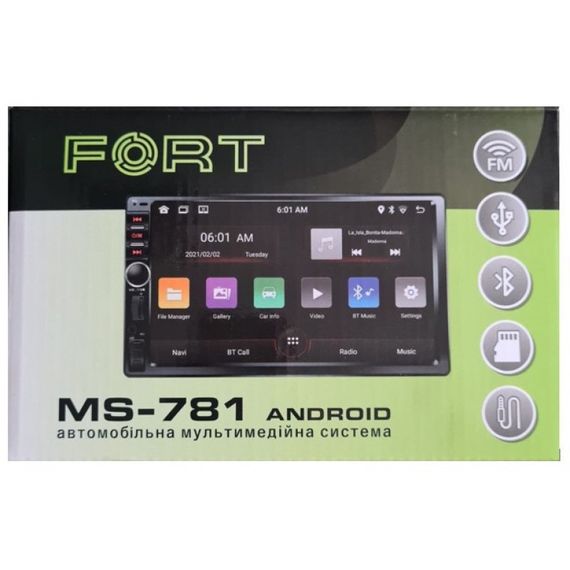 Магнитола 2Din Fort MS-781 Android BT | Зображення 2