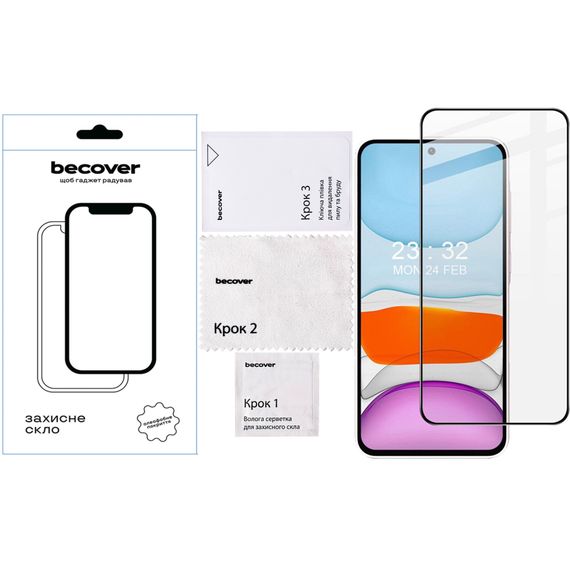 Скло захисне BeCover Samsung Galaxy A56 SM-A566 Black (712887) | Зображення 2