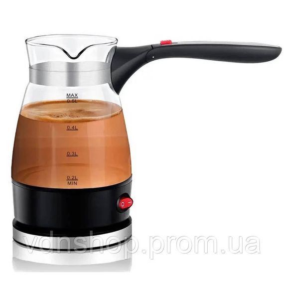 Кофеварка электрическая турка 0,5л 600Вт нержавеющая сталь Domotec R-128 KI-82 | Зображення 3