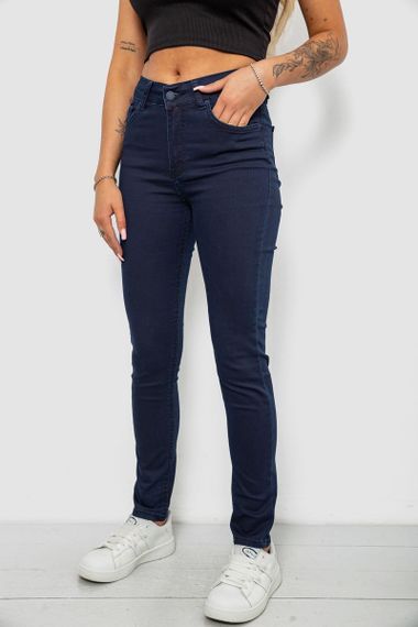 Джинси жіночі однотонні Skinny, колір синій, 244R253-10 | Зображення 2