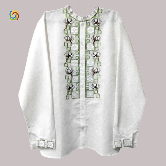 Рубашка Украинская вышиванка 33330509 цвет белый размер L/XL
