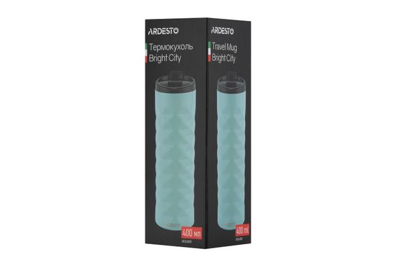 ARDESTO Термочашка Bright City 400 мл, зелений, нержавіюча сталь (AR2640GR) | Зображення 2