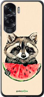 Чохол на Huawei Honor 90 Lite Єнотик з кавуном "4605u-3131-2448"