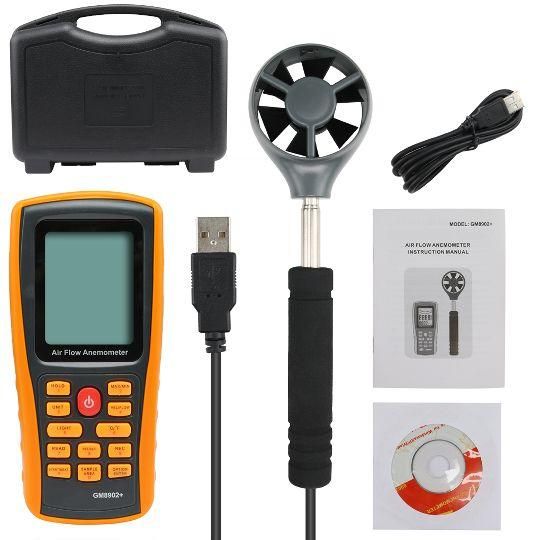 Анемометр професійний USB 0,3-45 м/с, 0-45 °C BENETECH GM8902X | Зображення 2