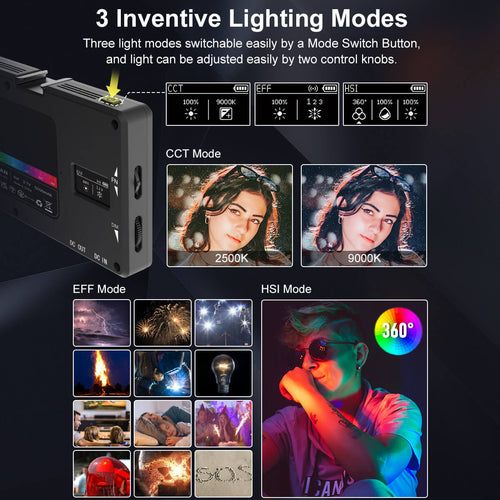 Светодиодный светильник Moman ML8A-RC RGB для камеры | Зображення 3