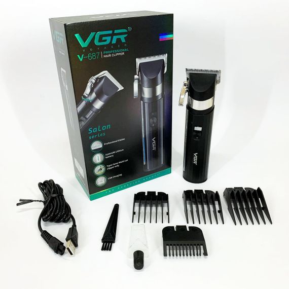 Профессиональная машинка для стрижки волос на аккумуляторе VGR, Профессиональный беспроводной триммер DS-64 | Зображення 7