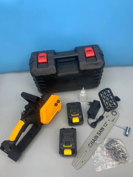 Аккумуляторная цепная пила 12 inch Electric SAW YELLOW 1600Вт 21V Li-Ion 7904 | Зображення 1
