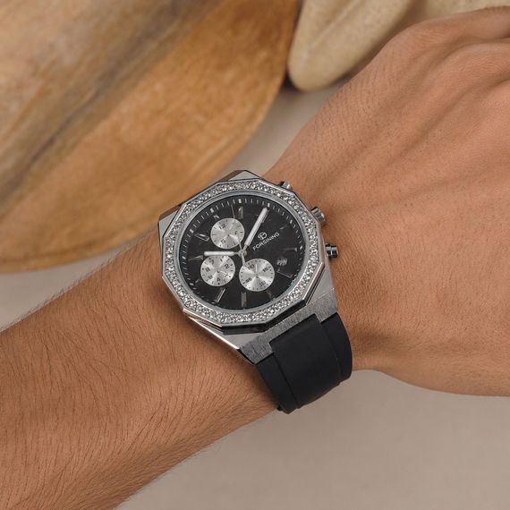 Наручний механічний годинник Forsining 8314 Black-Silver | Зображення 1