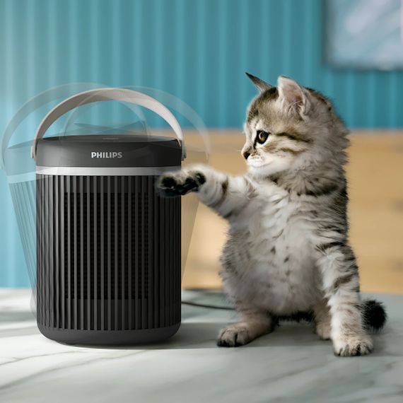 Тепловентилятор Philips Series 3000, 20м2, 2000Вт, електр. упр-ння, керамич.нагрів.елемент, Wi-Fi, темно-сірий (CX3120/01) | Зображення 5