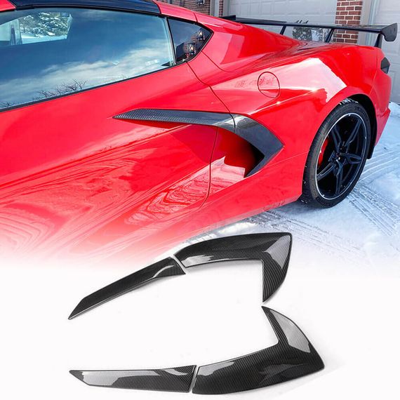 Карбоновые накладки на задние крылья (2019-2022) для Chevrolet Corvette C8 2019- гг