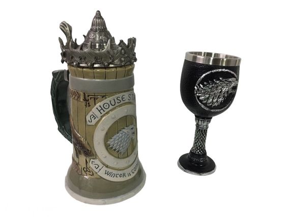 Подарунковий набір Кухоль Game Of Thrones House Stark Гра Престолів Дім Старків і Келих Дім Старків