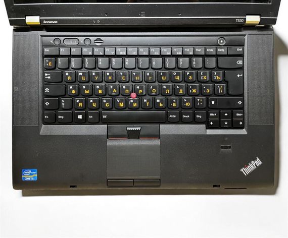 Ноутбук Lenovo ThinkPad T530 / 15.6" (1366х768) TN / Intel Core i7-3520M (2 (4) ядра по 2.9 - 3.6 GHz) / 8 GB DDR3 / 120 GB SSD / Intel HD Graphics 4000 / WebCam б/у | Зображення 2
