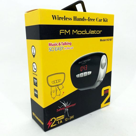 Автомобильный Трансмиттер FM модулятор MOD, Usb трансмиттер, Fm модулятор с аккумулятором. H21 BT | Зображення 7
