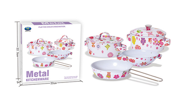 Детский набор посуды «Kitchenware» 620-B5(White) кастрюля, сковородка | Зображення 2