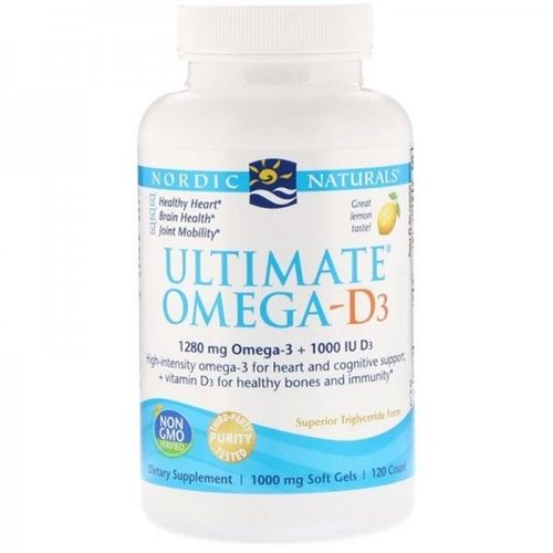 Омега 3 Nordic Naturals Ultimate Omega-D3 1000 mg 120 Soft Gels Great Lemon taste
