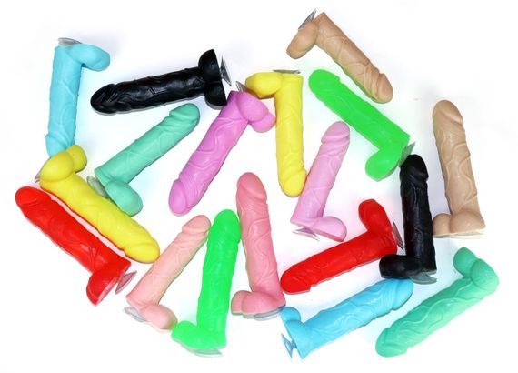 Крафтове мило-член із присоскою Чистий Кайф Violet size L, натуральне | Зображення 2