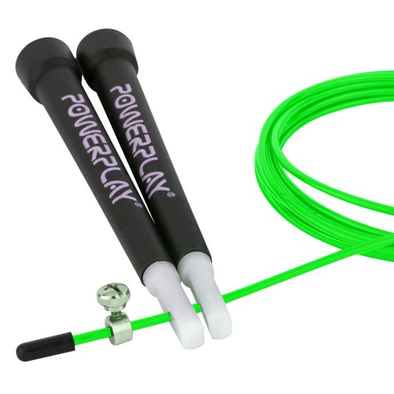 Скакалка швидкісна PowerPlay 4202 Ultra Speed Rope Зелена (2,9m.) | Зображення 1