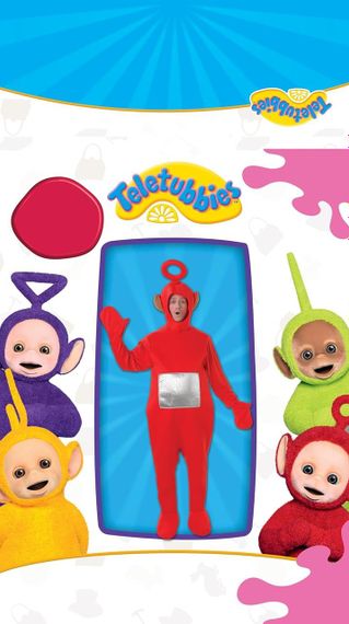 Костюм Телепузик По для взрослых, красный комбинезон Po Teletubbies образ для Хэллоуина, детских праздников | Зображення 2
