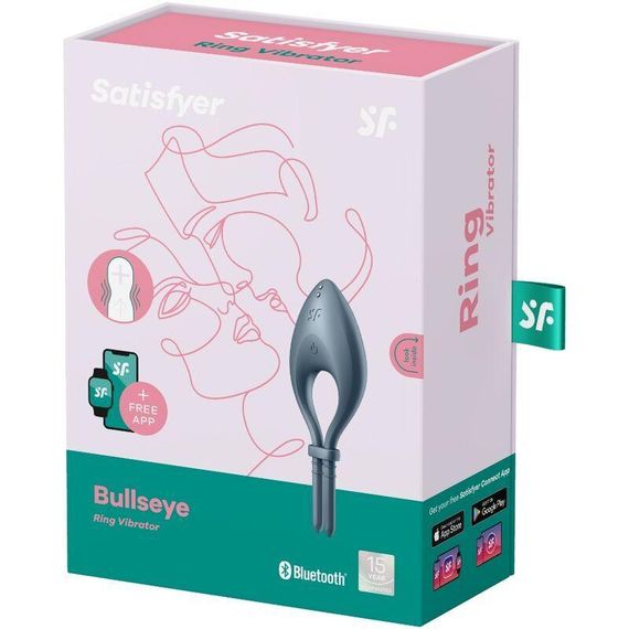 Эрекционное смарт виброкольцо лассо с регулировкой размера Satisfyer Bullseye Dark Blue | Зображення 2
