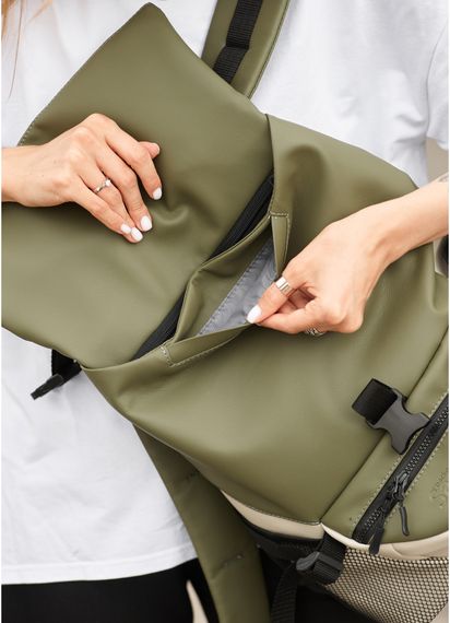 Жіночий рюкзак Sambag RENEDOUBLE хакі 37 x 31 x 14 см (27151119r) | Зображення 3