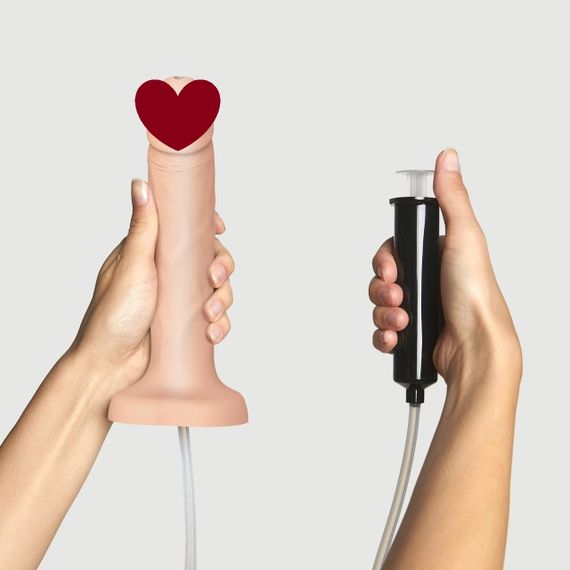 Кончающий фаллоимитатор Strap-On-Me Squirting Cum Dildo Realistic Vanilla, диам. 3,5 см, силикон sexstyle