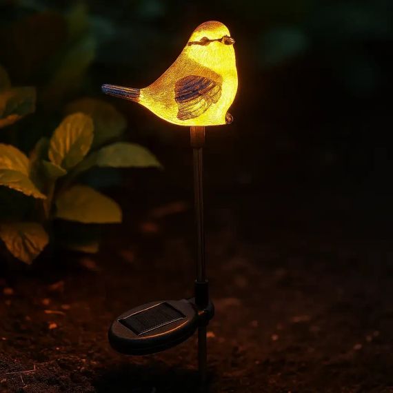 Садовый светильник на солнечной батарее 1шт, Птица / Декоративный фонарь / Уличный светильник на аккумуляторе | Зображення 5