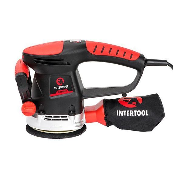 Шліфмашина ексцентрикова, 480 Вт, 4000-14000 об./хв, 125 мм, хід ексцентрика 2.3 мм. INTERTOOL WT-05421 | Зображення 1