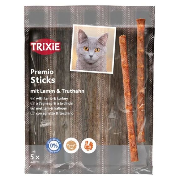 Ласощі Trixie Premio Sticks Quintett with Lamb/Turkey для котів палички з ягням та індичкою 5 г 5 шт