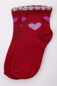 Бавовняні дитячі шкарпетки, бордового кольору, 167R601-1