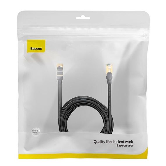Патч-корд для интернета Baseus RJ45 WKJS010701 10 м, черный | Зображення 4