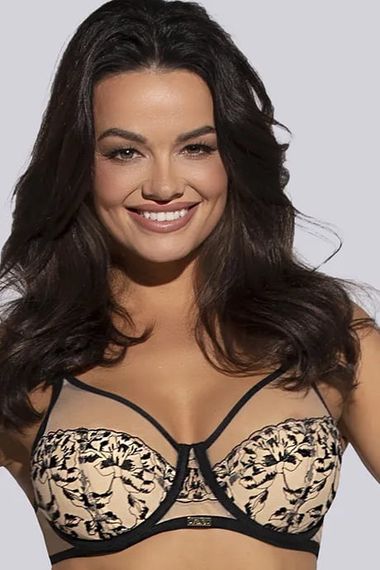 Бюстгальтер полумягкий Ava Retro AV 2060 Телесно-черный 95C | Зображення 3