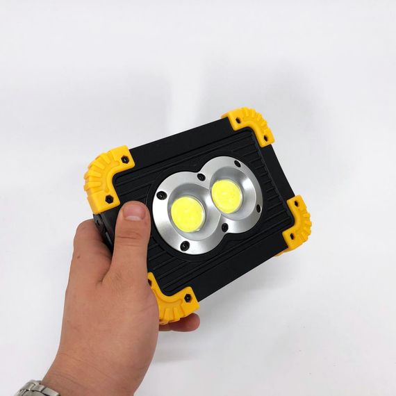 Прожектор светодиодный X-Balog L802-20W-2COB+1W, фонарь прожектор светильник, аварийная лампа | Зображення 5