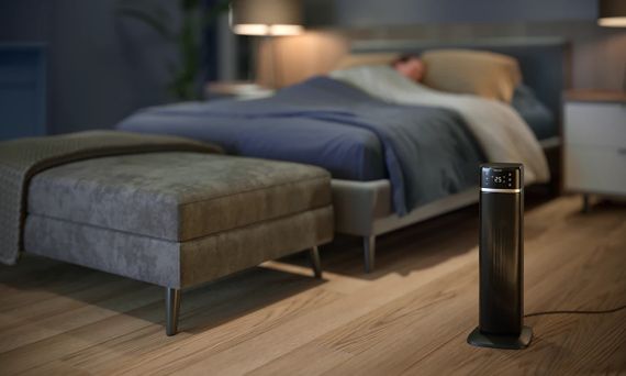 Тепловентилятор Philips 5000 Series, 20м2, 2000Вт, електр. упр-ння, 58 х 19.6 х 21.2см, керамічний, дисплей,Wi-Fi, чорний (CX5120/11) | Зображення 9