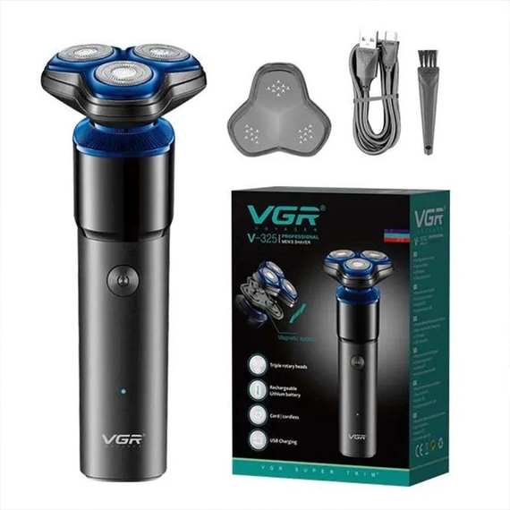 Чоловіча електробритва VGR V-325 від USB | Зображення 1