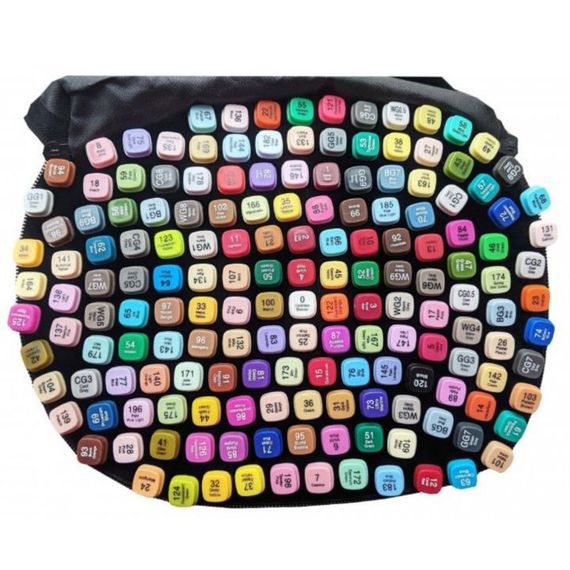 Набір професійних двосторонніх маркерів, Двосторонні маркери для творчості малювання LI-79 | Зображення 5