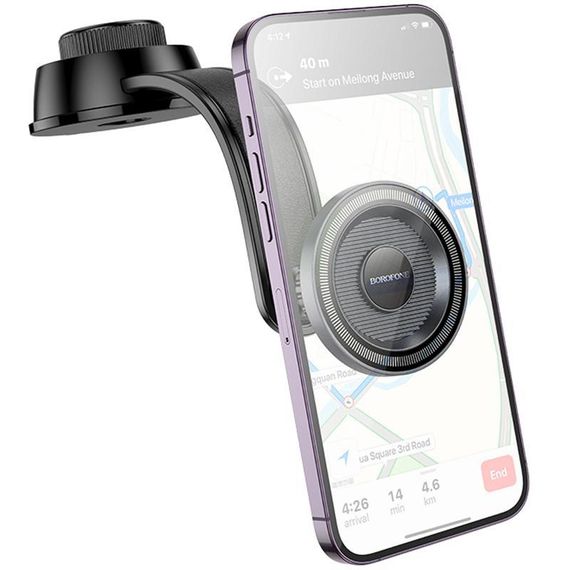 Автотримач Borofone BH123 Profit magnetic (center console) Black / Metal gray | Зображення 6