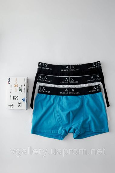 Чоловічі боксери Armani Exchange, чоловічі труси Армані, Бавовняні труси Преміум якості Armani Exchange | Зображення 1