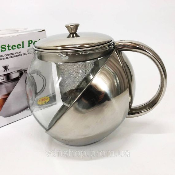 Чайник-заварник, Стильний скляний заварний чайник, Заварник прозорий, Стильний чайник для заварювання YL-62 | Зображення 8
