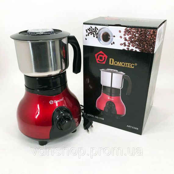 Апарат для подрібнення кави Domotec, Домашня роторна кавомолка для свіжої кави Машина молоти каву UO-62 | Зображення 8