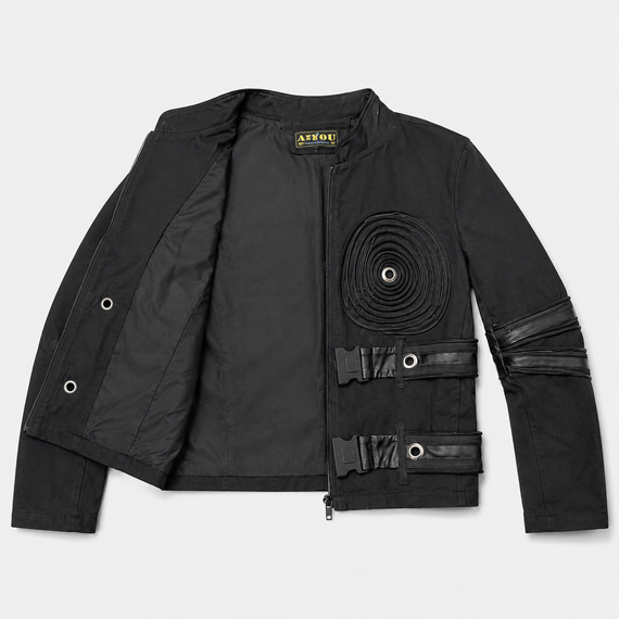 Мужская куртка ANDRE в стиле Cyberpunk / Techwear - Черная, Размер L (Водотталкивающая) | Зображення 4